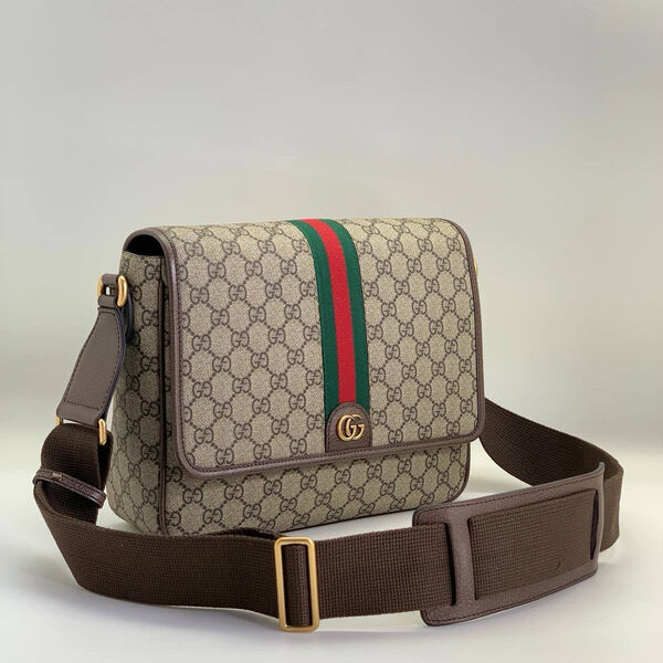 Мужская сумка мессенджер Gucci мужской канва бежевый 147907-2