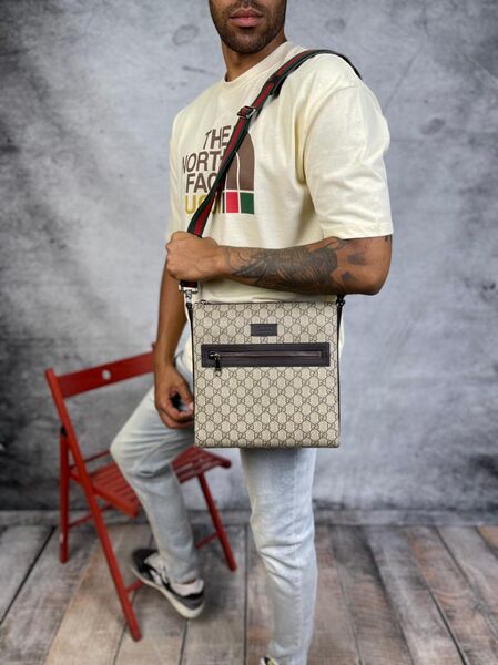 Мужская сумка мессенджер Gucci мужской бежевый 42764-2