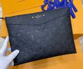Клатч Louis Vuitton женский кожа черный,коричневый 173842