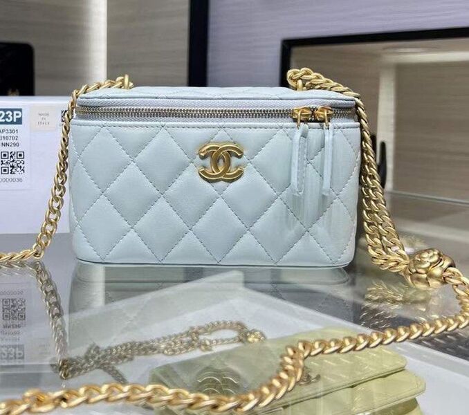 Сумка Chanel женский кожа бирюзовый 118815