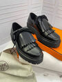 Лоферы Hermès женский кожа черный 167883-2