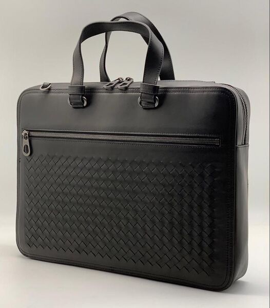 Портфель Bottega Veneta мужской кожа черный 61989