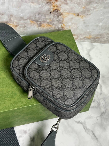 Мужская сумка мессенджер Gucci мужской текстиль 120430-6