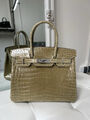 Сумка Hermès Birkin 30 женский кожа болотный 140343-4