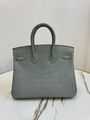 Сумка Hermès Birkin 25 женский кожа графитовый 162978-2