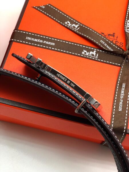 Мужской ремень Hermès мужской кожа черный 52486-4
