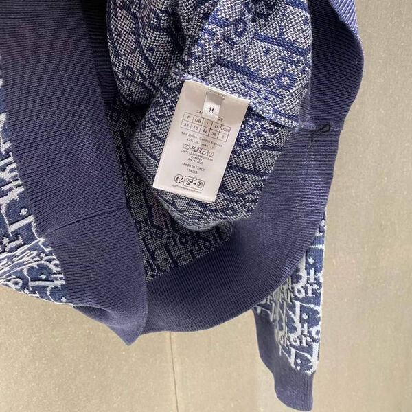 Мужской кардиган Christian Dior мужской вязаная ткань синий 165456-4