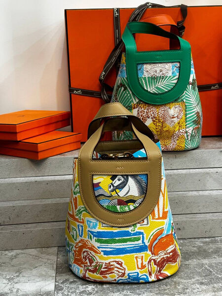 Сумка Hermès женский кожа бежевый 110780-6