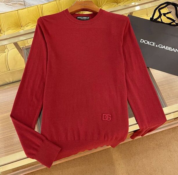 Мужской свитер Dolce & Gabbana мужской вязаная ткань винный 164097