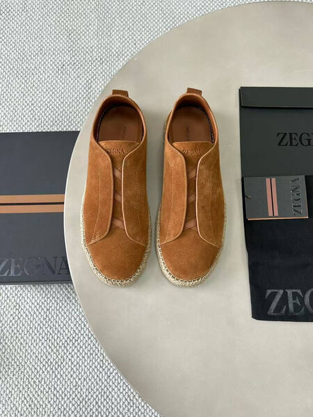 Мужские кеды Zegna мужской замша бежевый 185788-5