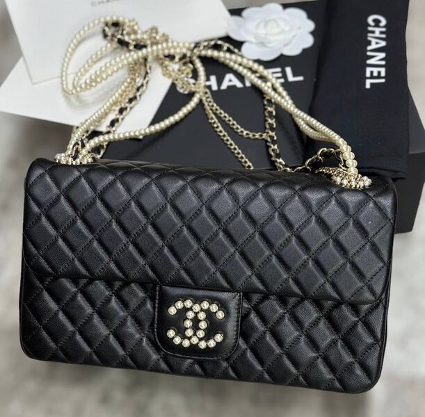 Сумка Chanel женский кожа черный 127546