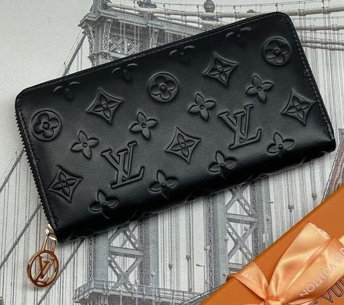 Кошелек Louis Vuitton женский кожа черный 101565