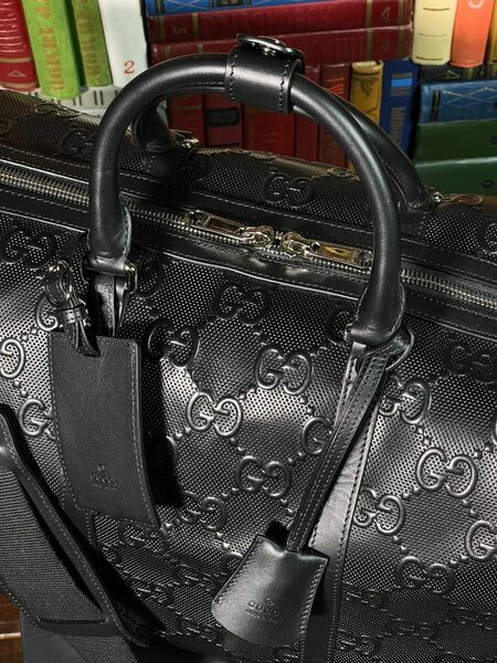 Дорожная сумка Gucci мужской кожа черный 19159-6