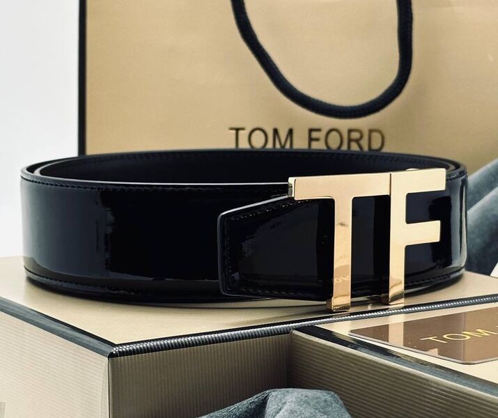 Мужской ремень Tom Ford мужской кожа черный 135024