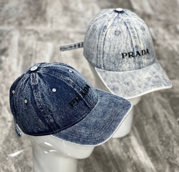 Кепка Prada женский джинса бирюзовый 112317