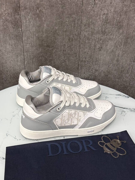 Мужские кроссовки Christian Dior мужской кожа белый 190017-4