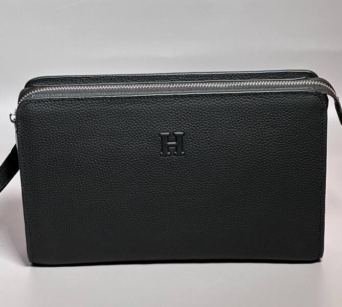 Мужской клатч Hermès мужской кожа черный 150136