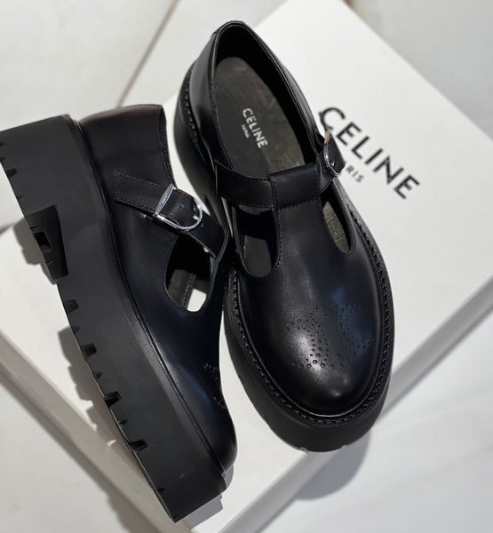 Дерби Celine женский кожа черный 16279
