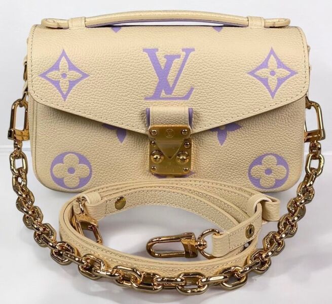 Сумка Louis Vuitton Pochette Metis женский кожа бежевый 174557