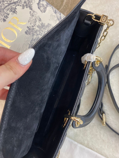 Сумка Christian Dior Lady женский кожа черный 74236-2