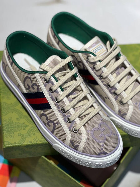 Кеды Gucci женский текстиль фиолетовый 109714-2