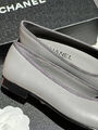 Балетки Chanel женский кожа графитовый 149335-2