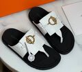 Шлепки Hermès женский кожа белый 181235-1