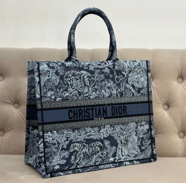 Сумка Christian Dior Book 41 женский текстиль синий 120995