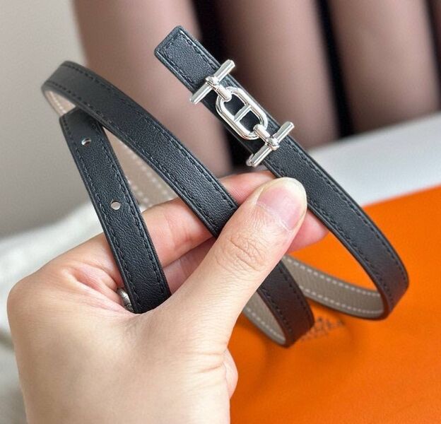 Женский ремень Hermès женский кожа черный 189323
