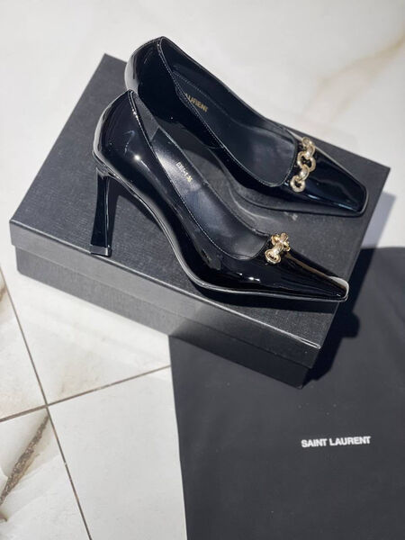 Туфли Saint Laurent женский кожа черный 100485-5