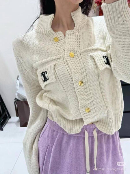 Кардиган Chanel женский вязаная ткань белый 163713