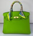 Сумка Hermès Birkin 30 женский кожа болотный 140081-1
