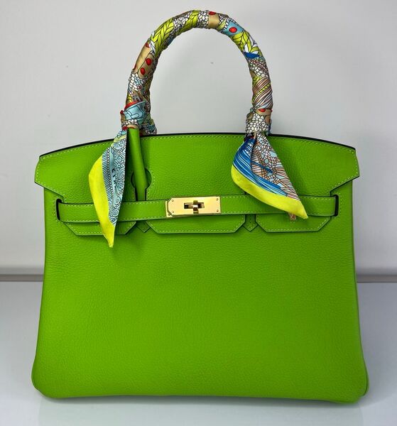 Сумка Hermès Birkin 30 женский кожа болотный 140081