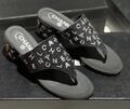 Шлепки Chanel женский стразы черный 152358-1