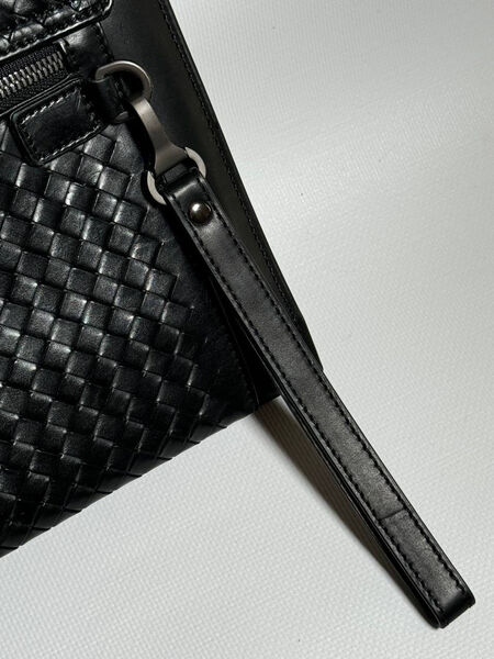 Мужской клатч Bottega Veneta мужской кожа черный 195715-5