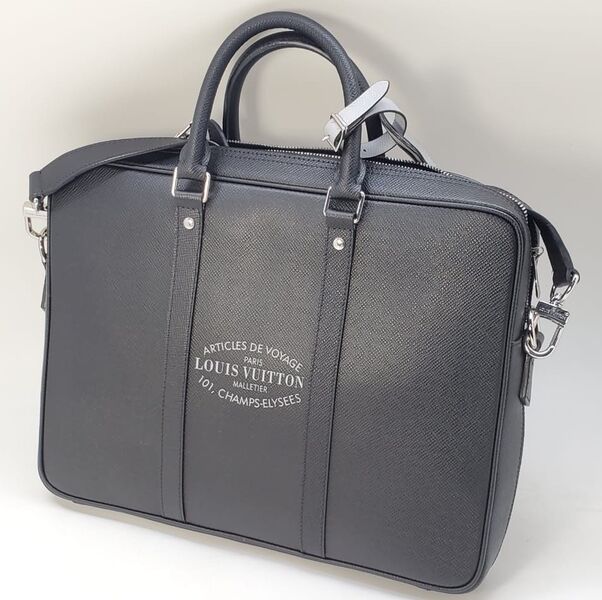 Мужской портфель Louis Vuitton Porte Voyage мужской кожа черный 76870