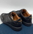 Мужские кеды Zegna мужской кожа черный 131532-4