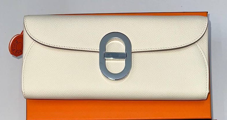 Клатч Hermès женский кожа белый 189034