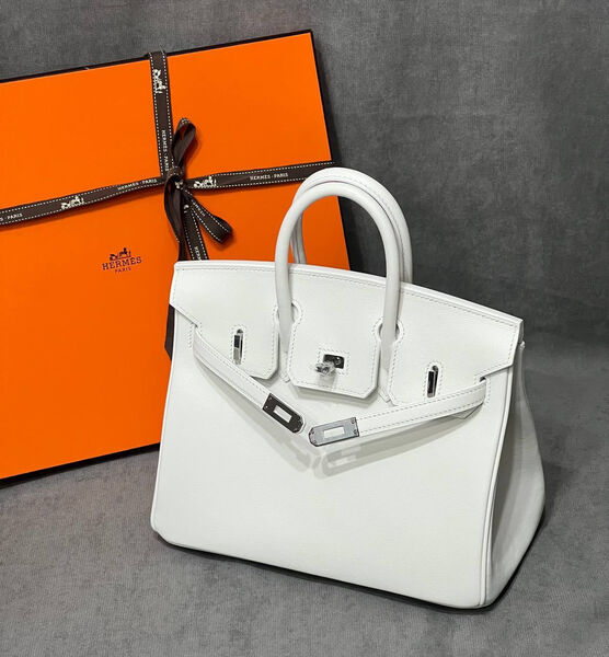 Сумка Hermès Birkin 25 женский кожа белый 116974