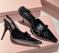 Туфли Miu Miu женский кожа chèvre черный 146889