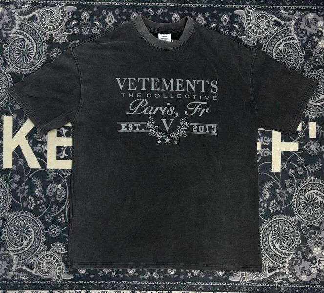 Мужская футболка Vetements мужской черный 158110