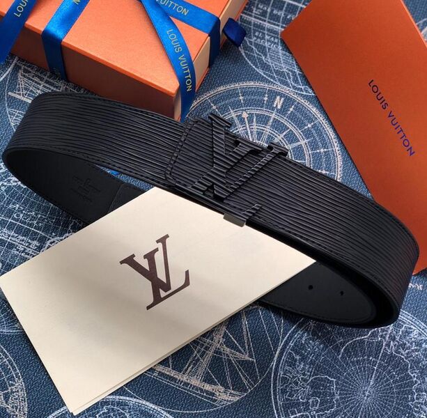 Ремень Louis Vuitton мужской кожа черный 63606