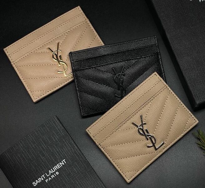 Визитница Saint Laurent женский черный,серебристый 98222
