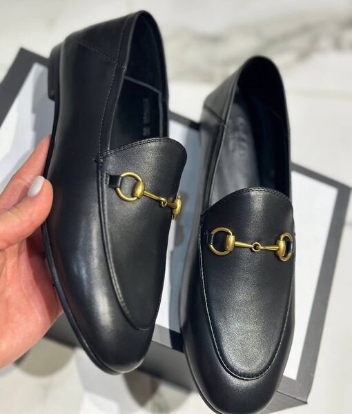 Лоферы Gucci женский кожа черный 99933