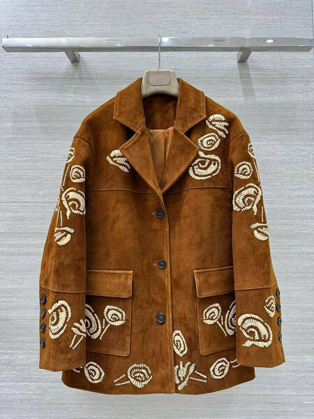 Куртка Ermanno Scervino женский замша бежевый 197895-5