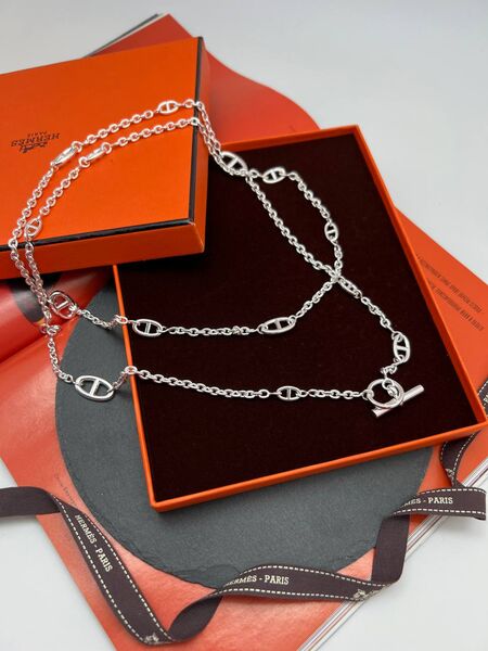 Колье Hermès графитовый 175308