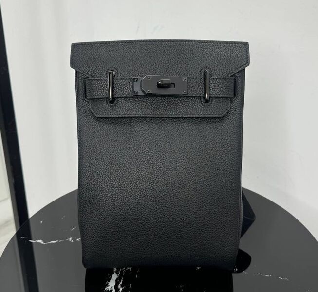 Мужская сумка слинг Hermès мужской кожа черный 193867