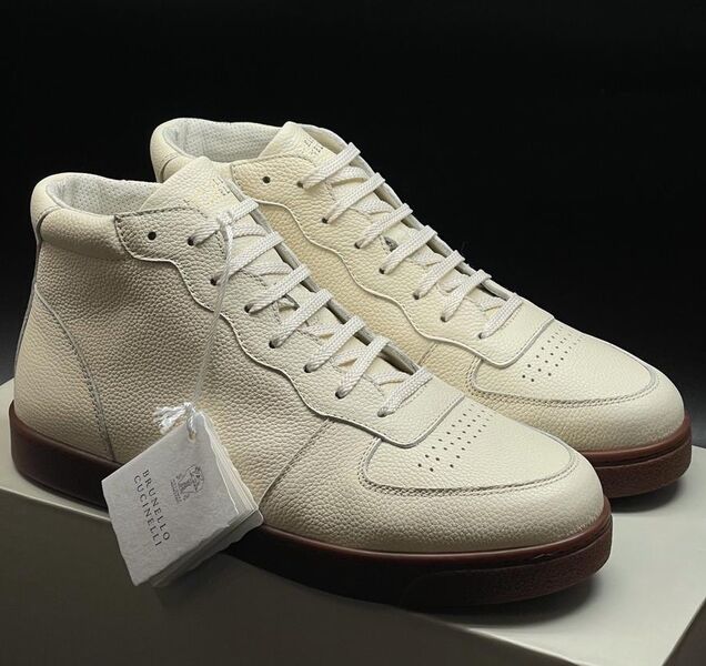 Мужские ботинки Brunello Cucinelli мужской кожа бежевый 105680