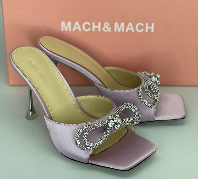 Босоножки Mach&Mach женский сатин фиолетовый 12541