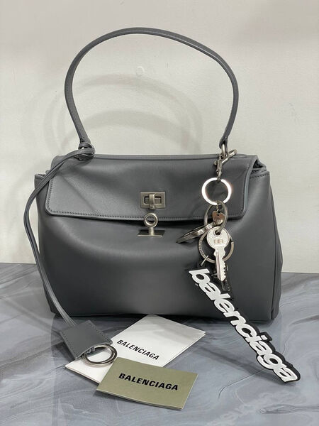 Сумка Balenciaga женский кожа графитовый 150613-5